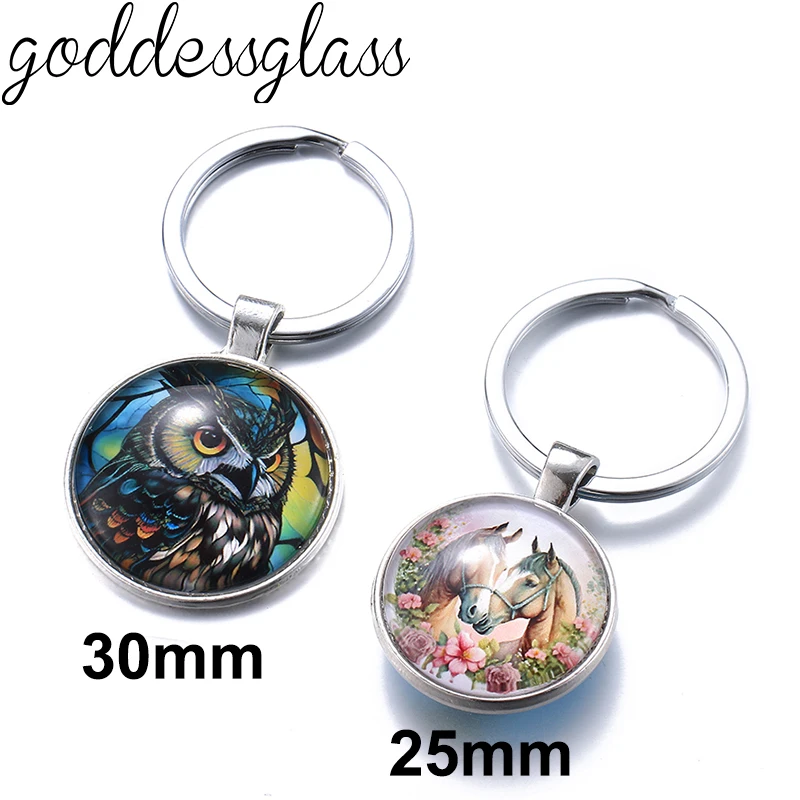 Personalized Double-sided Custom Black/Golden/Bronze/Silver plated Keychain 25mm/30mm Photo Family LOGO Baby Pet designed Gift