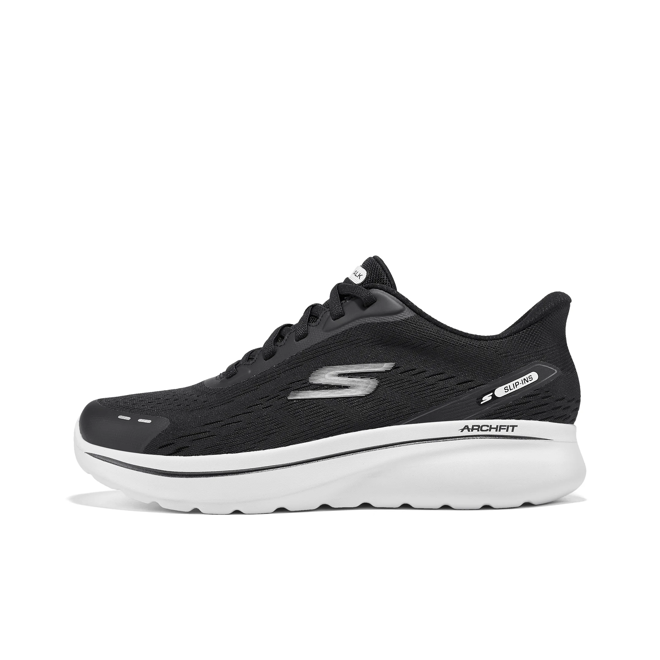 Skechers MEN'S GO WALK Low top Casual Shoes Men's Black White 217075-BKW