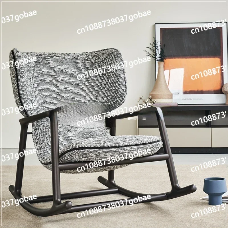 Leisure chair/rocking chair/light luxury design cotton and linen rocking chair/