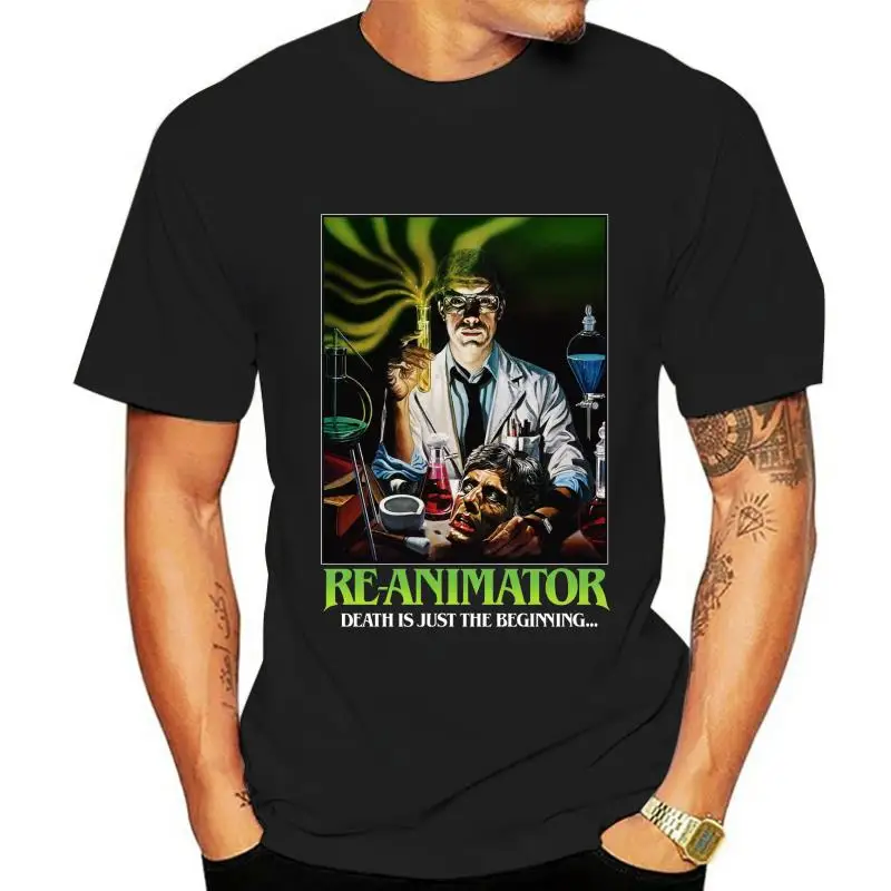 Re-animator Retro Horror Movie H P Lovecraft 1980s Mad Scientist T-shirt