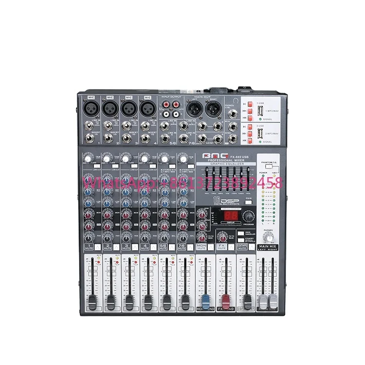 BMG Professional 6/8/12/16/24 Channels Mixer and Sound Mixer for Pro