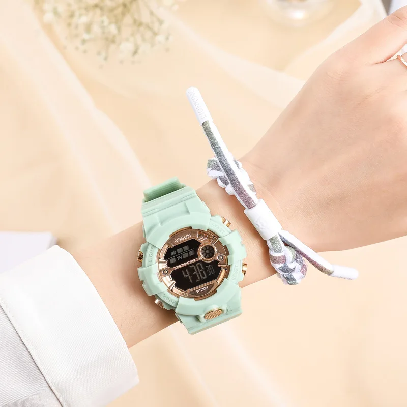 Watch for Female High School Students Korean Edition Minimalist Trendy  Sports Male Harajuku Academy Style Electronic Watch