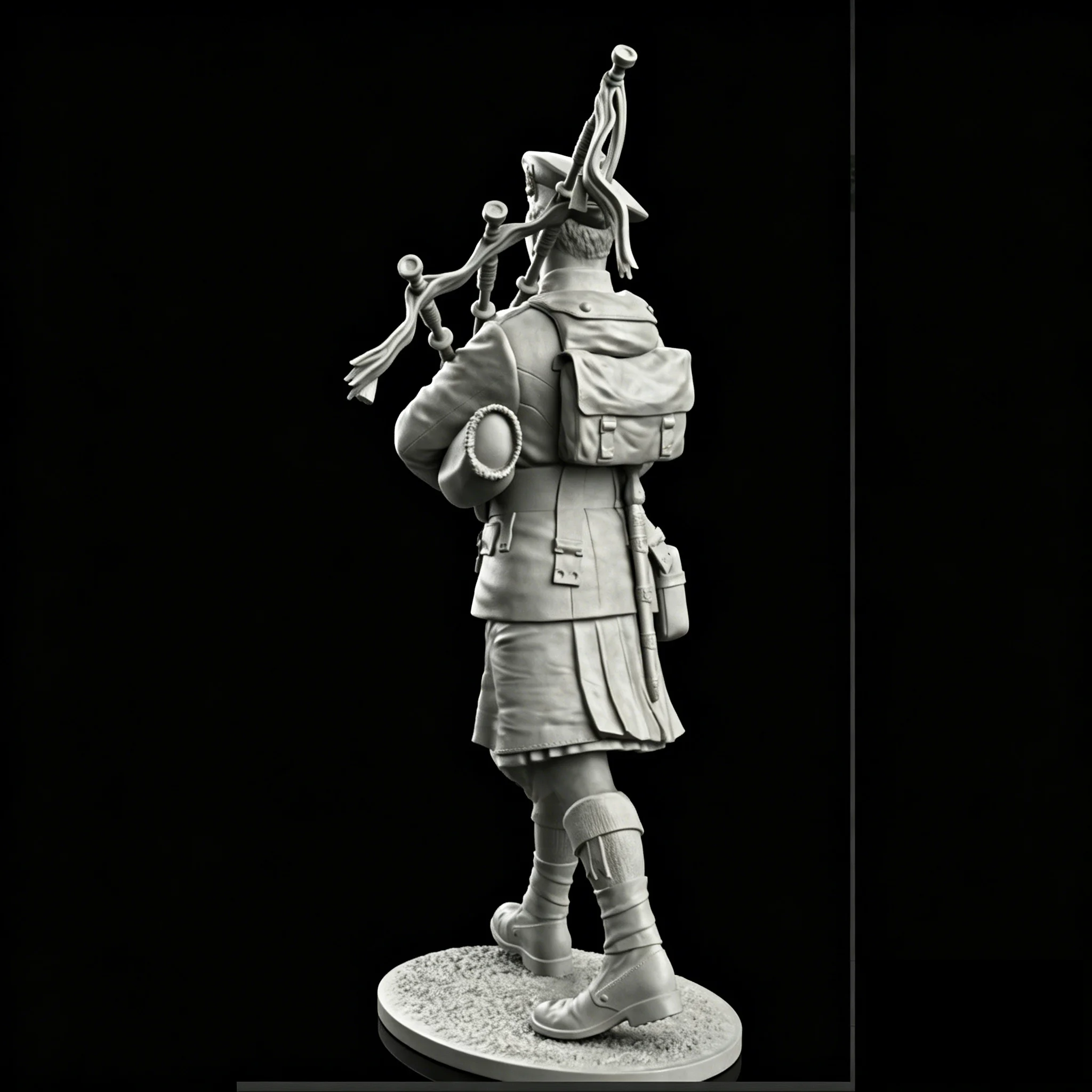 resin soldier model GK Scottish bagpipe  Unassembled and unpainted DIY kit  1105R view 4