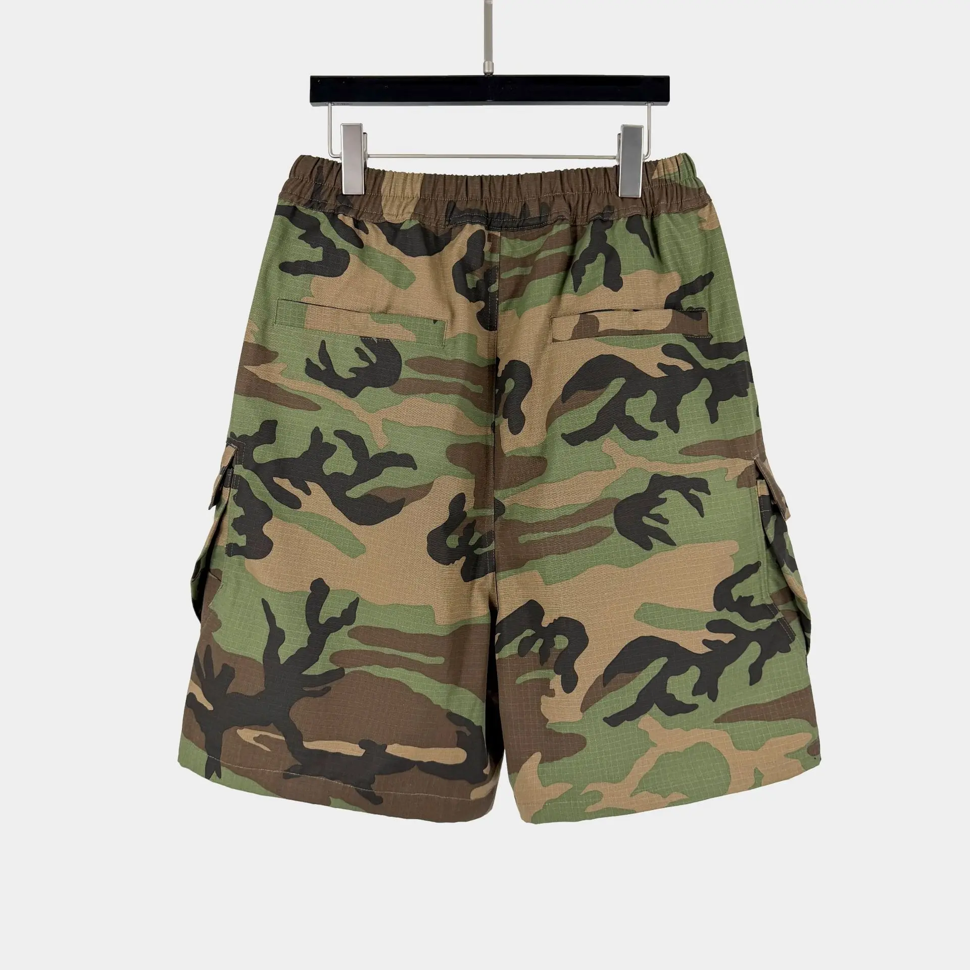 High Street Washed Vintage Casual Camouflage Multi-Pocket Cargo Shorts Men's Clothing Women's Clothes