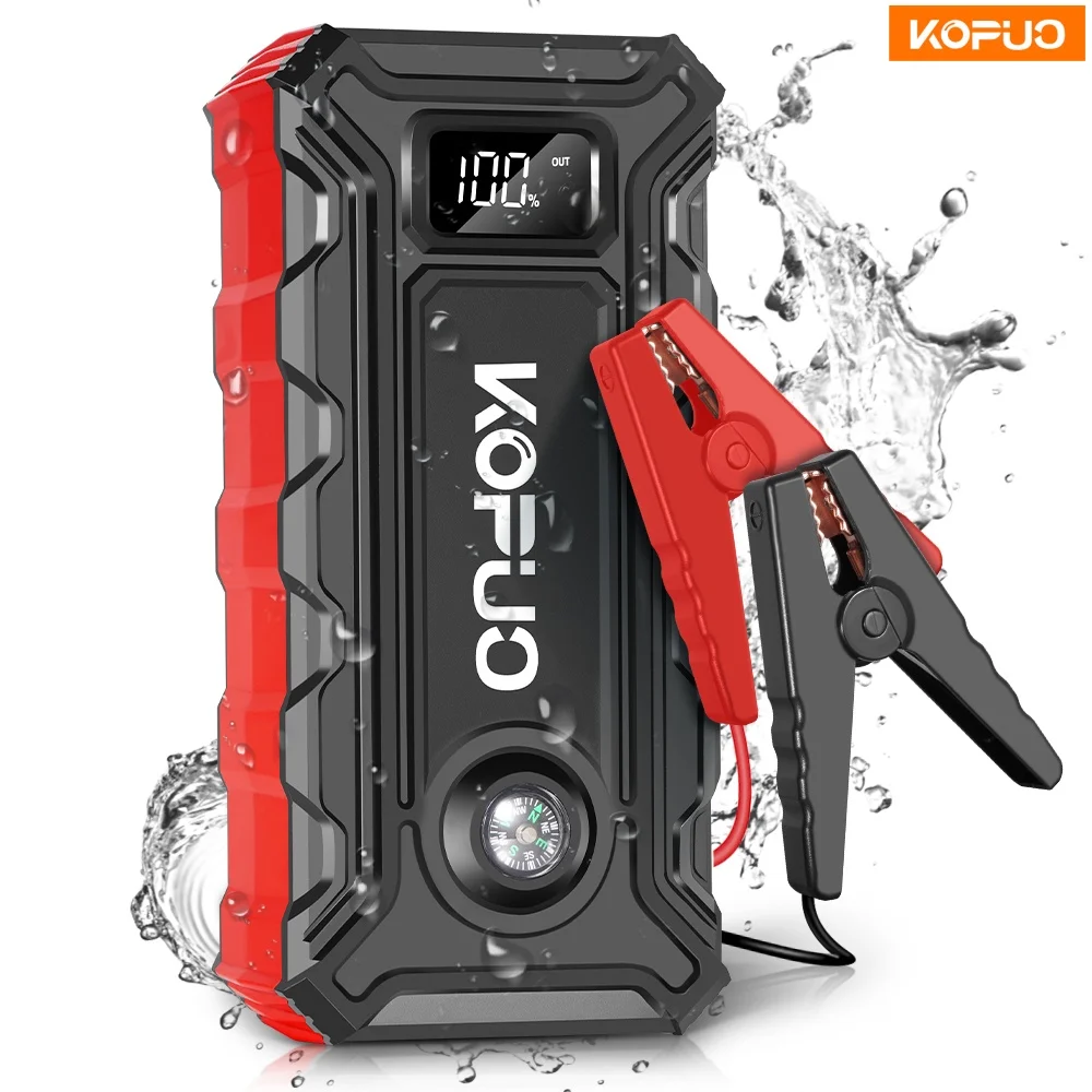 Démarreur de saut de batterie de voiture Portable 5000A avec boussole et lumière LED 3 modes-outil de mécanicien automatique professionnel pour véhicule Diesel/gaz