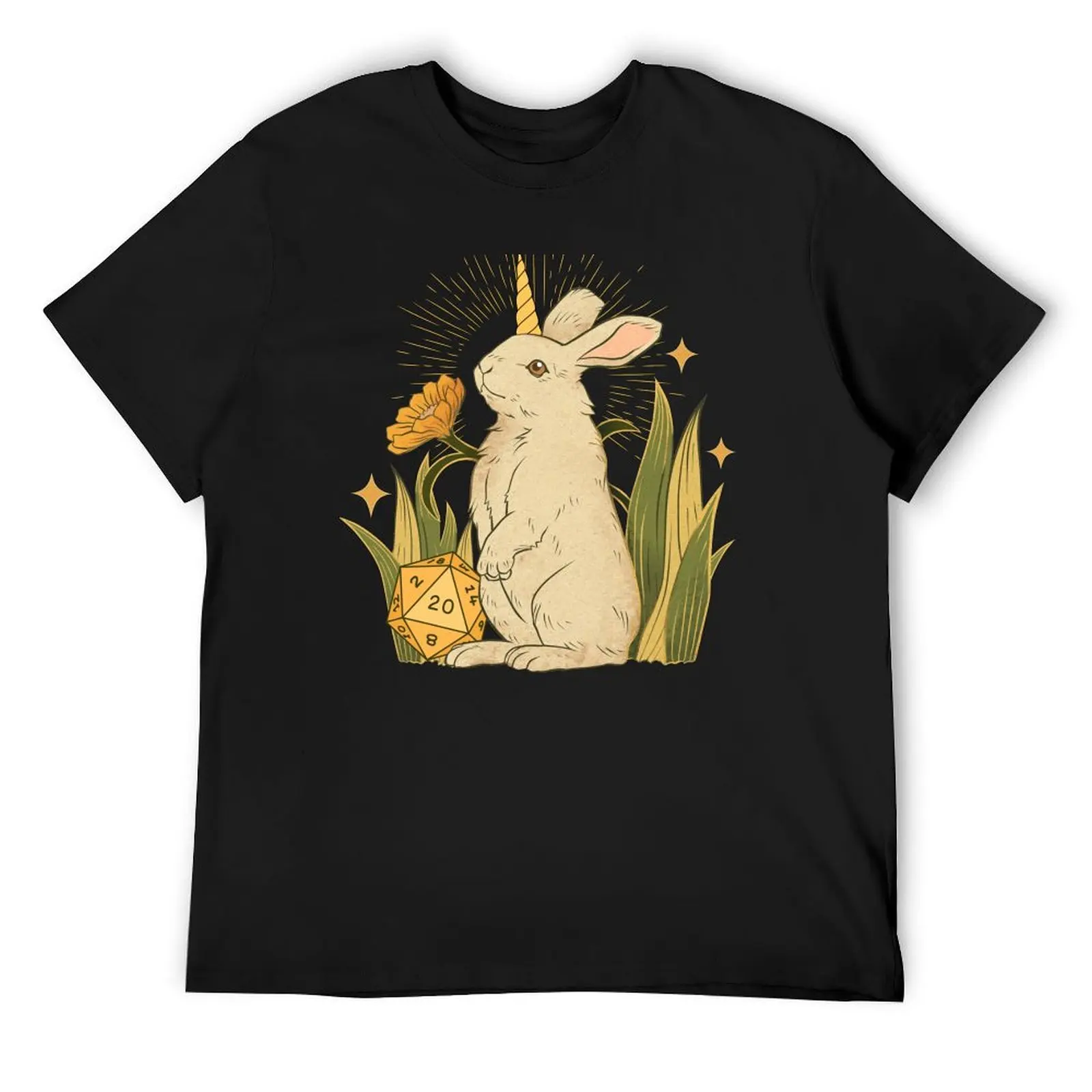 

ALMIRAJ DND DICE: Cute Rabbit D20 dice. T-Shirt gifts for boyfriend essential t shirt anime tshirt mens designer t shirt