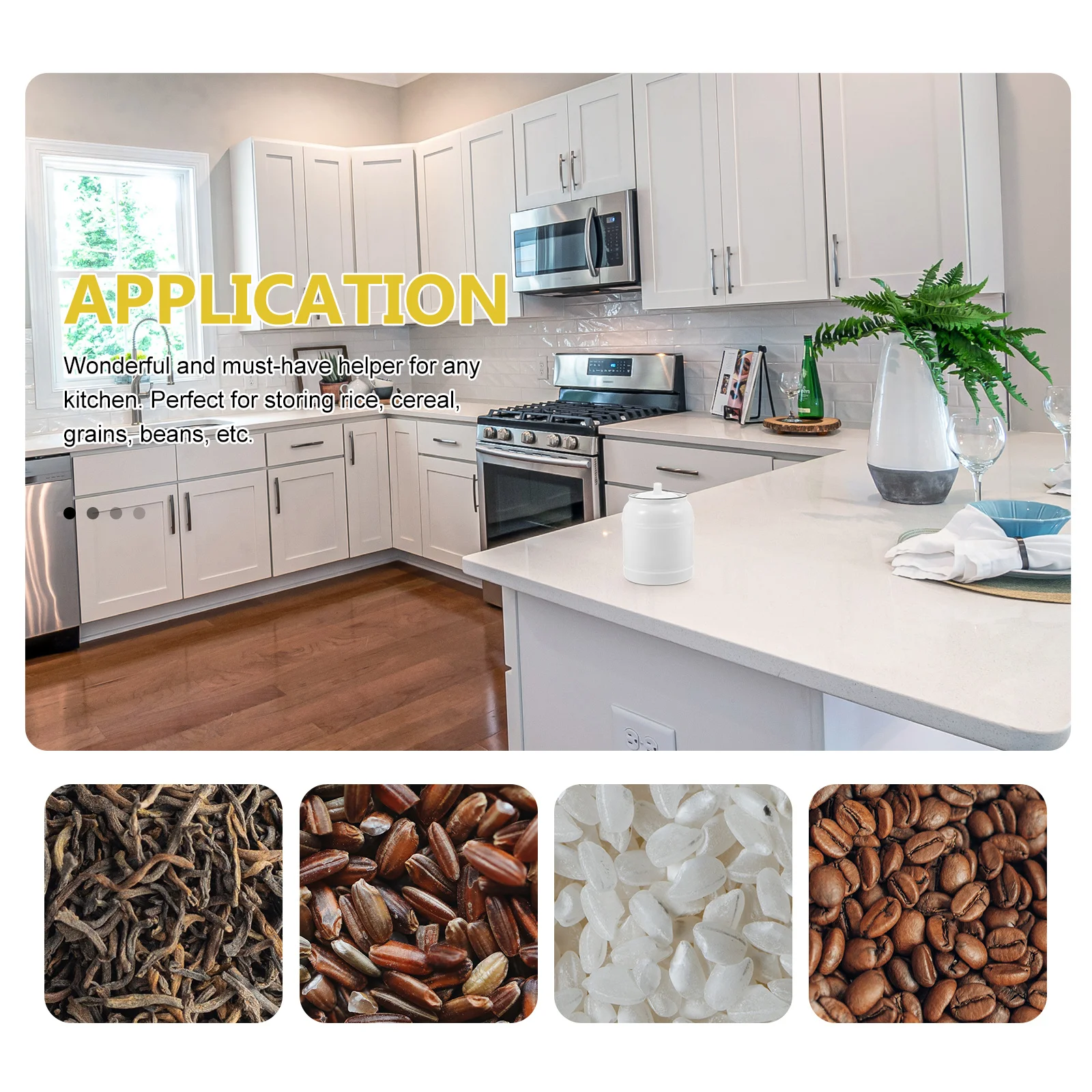 1 шт. элегантный керамический держатель для хранения продуктов, герметичная крышка для чая, кофе, белая керамическая банка для хранения продуктов питания