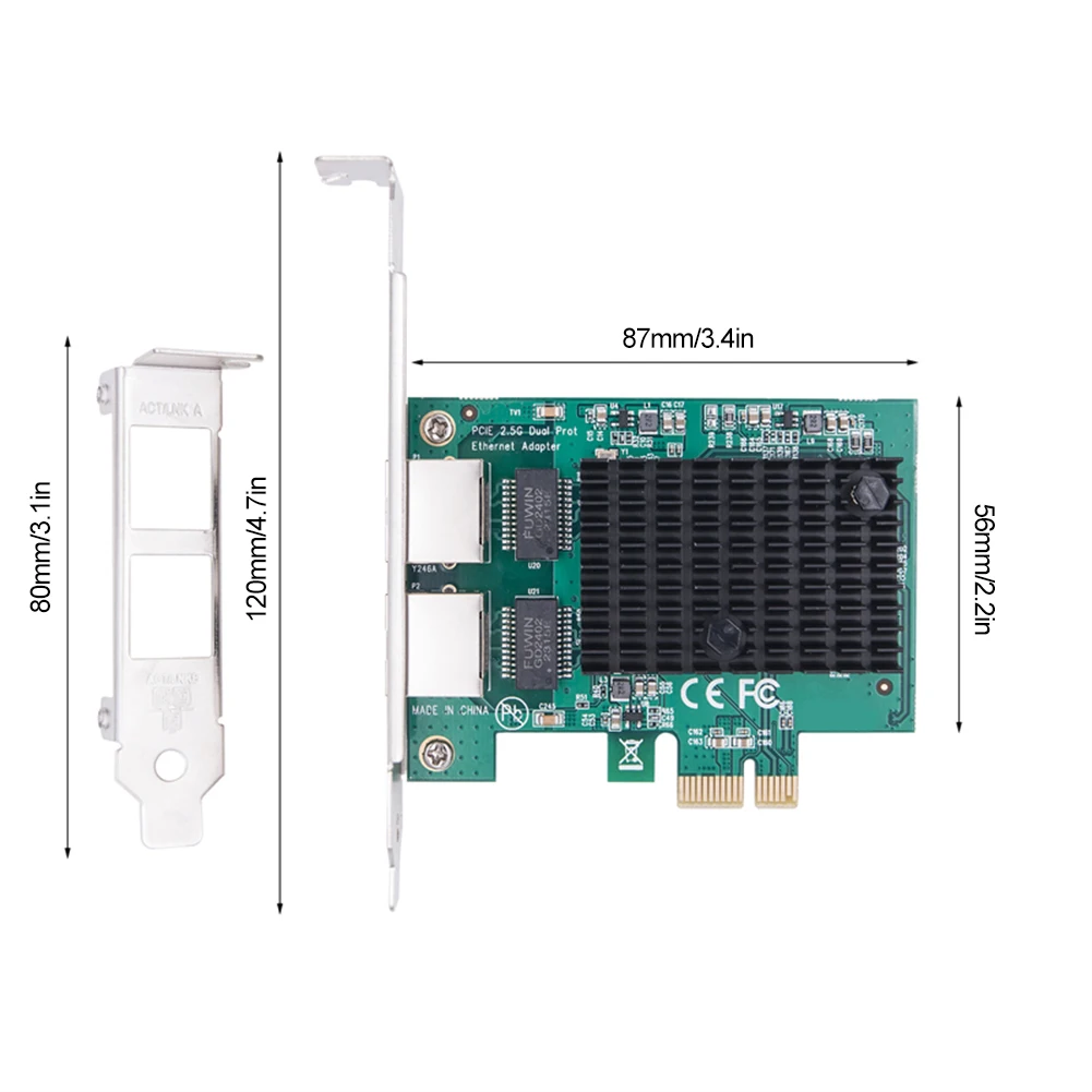 10M/100M/1000Mbps Network Card RTL8125 Gigabit Ethernet PCI Express Network Card RJ45 LAN Adapter Converter Network Controller