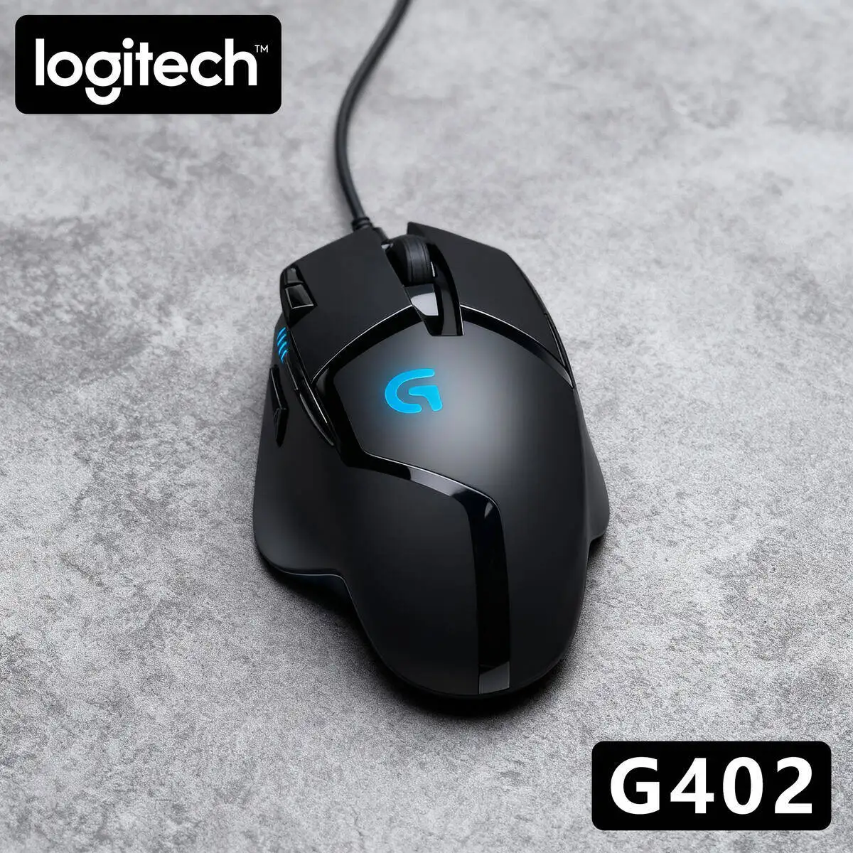 

Logitech G402 Hyperion Fury Wired Gaming Mouse, 4000 DPI, 8 Programmable Buttons, Fusion Engine, 1ms Response, 500 IPS,Windows
