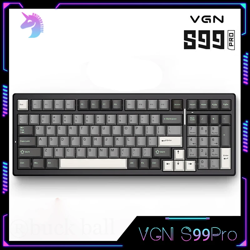 

VGN S99Pro Mechanical Keyboard 99Keys Bluetooth Keyboards Aluminum 3Mode Hot Swap Gasket Customized Wireless For Gamer Gifts