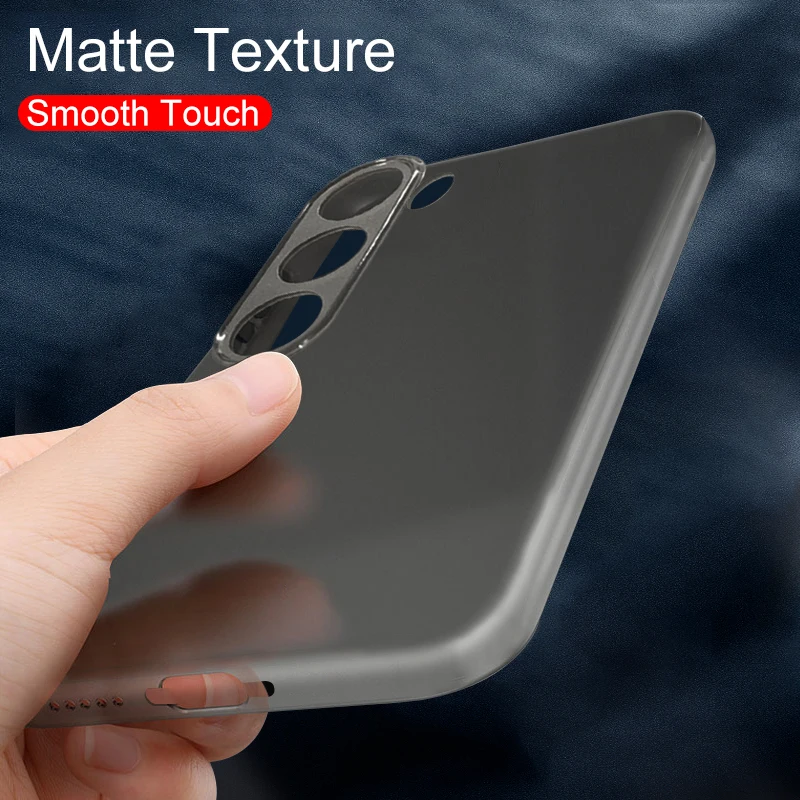 0.3mm Ultra Thin Silicone Case For Samsung Galaxy S23 S22 S21 FE Plus Ultra A54 A14 A53 A33 A23 A52 Matte Soft Back Cover Slim