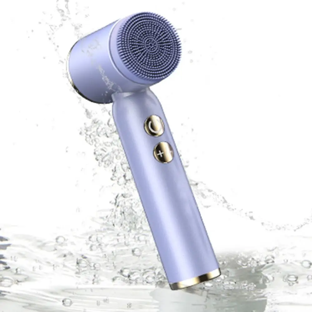 6 in 1 Electric Face Cleansing Brush Hot Cold Compress 360 Rotating Ultrasonic Face Scrubber 3 Modes LED Display