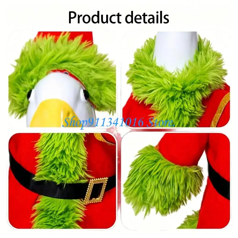  Character waterfowl Outfit With Santa Hat And Faux Leather Belt For Holiday Display