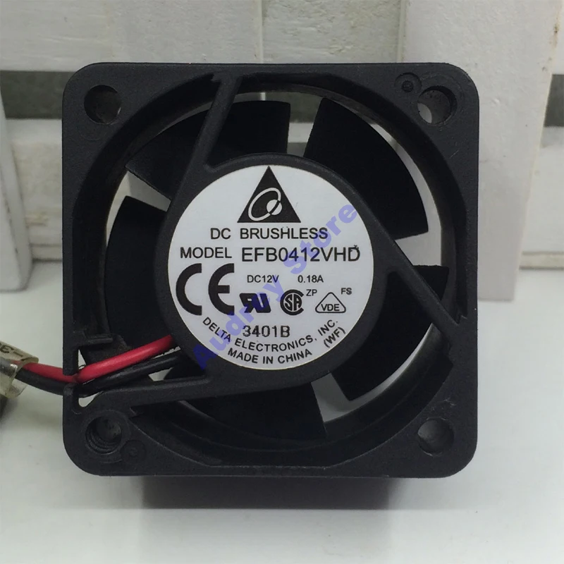 

Delta EFB0412VHD 4cm 4020 DC12V 0.18A 2-wire switch server fan 10.1CFM double ball bearing air blower