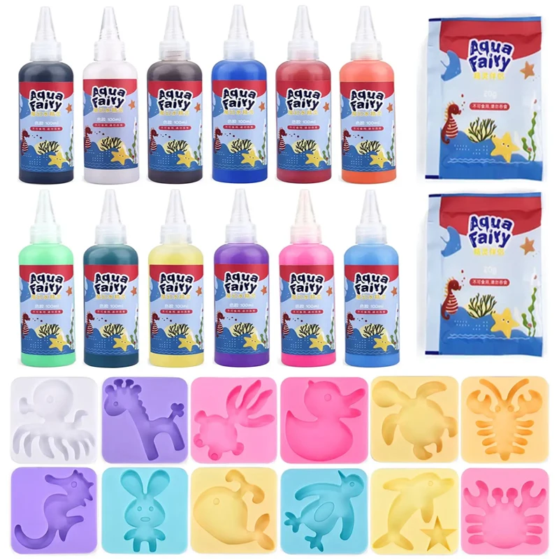 100ml DIY Craft Painting Stickers Montessori Education Origami Magic Water Elves Toys Handmade Children Gift Kids Craft Xmas