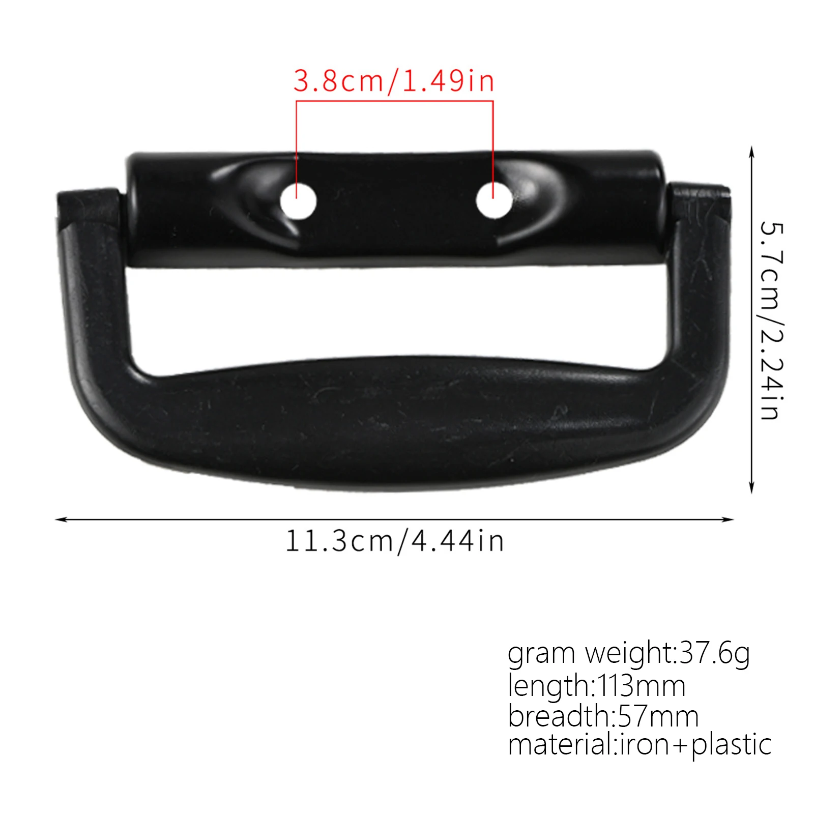 The Stylish Black Suitcase Plastic Handle Is Perfectly Combined with The Aluminum Case Handle