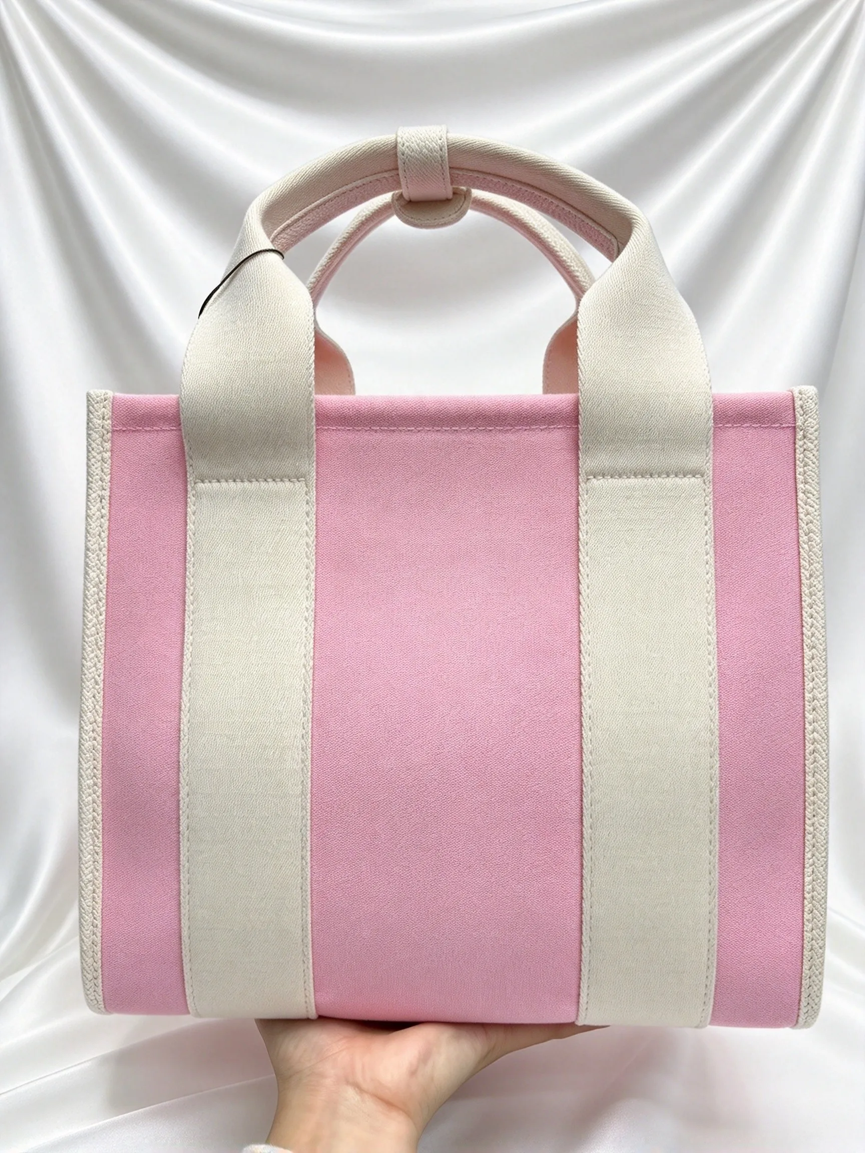 Trendy Striped Tote Bag, High Appearance Oxford Canvas Handbag for Sports & Daily Commute