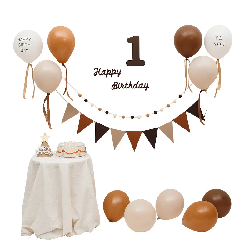 INS Birthday Party Decoration Children Party Bunting Balloon Holder Set Baby Shower 30 100 Days