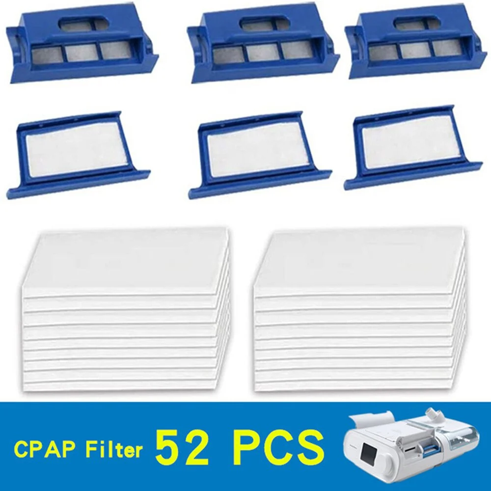 Respirator Filter Katoen Stofreiniger Membraan Voor Philips Cpap Machine Ds500/Ds700/Cn500/Cn700 Serie Inclusief 52 Stuks