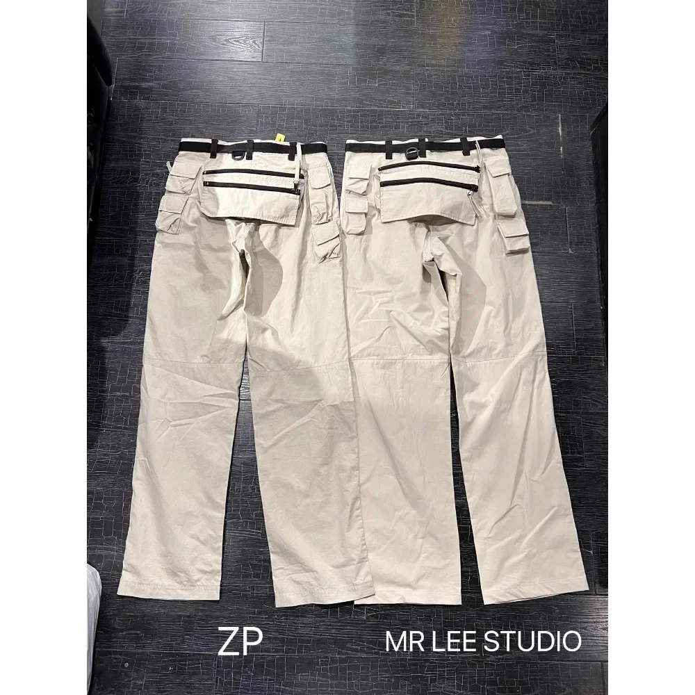 NIGO MR Multi-Pocket Workwear Outdoor Trousers White Vintage Fashion High Street Hip Hop Straight Leg Men's Clothing #NGTOP11263