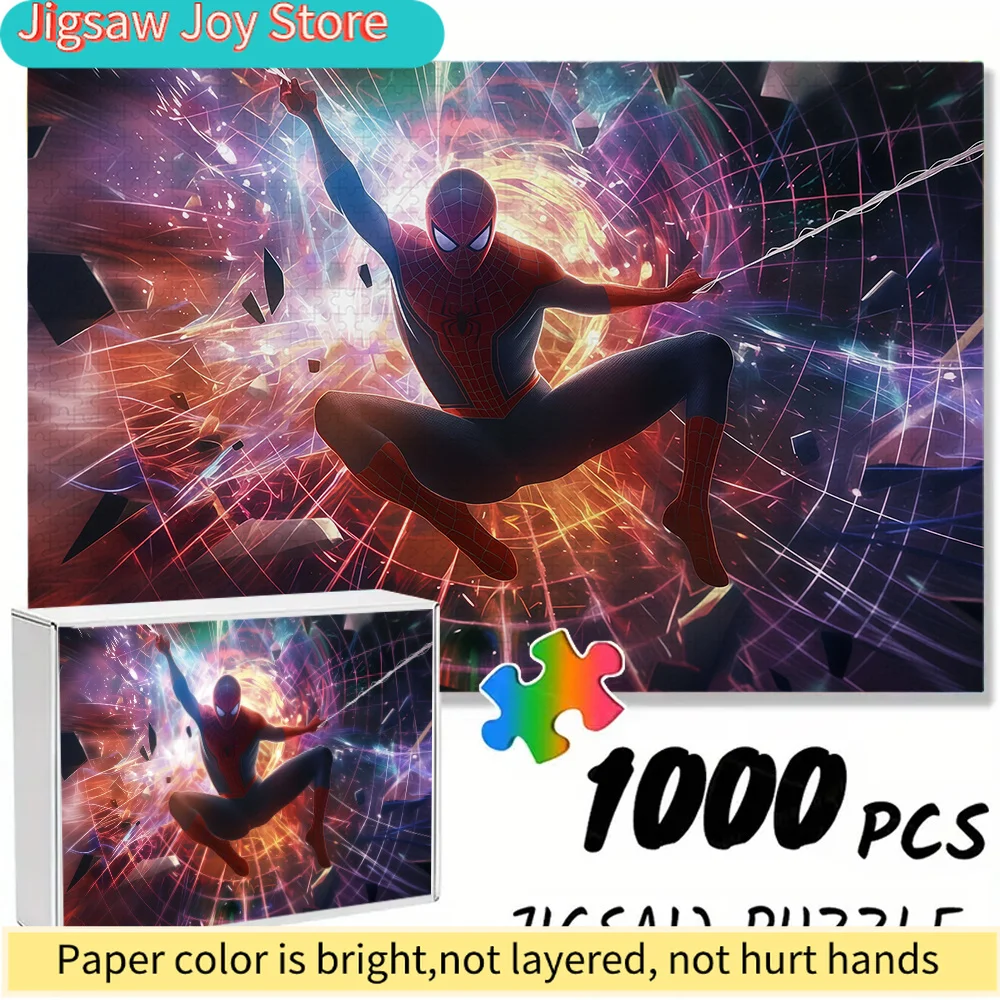 

of Marvel-Themed Seamless Puzzles Z9.22-139, Featuring a Spider-Man Multiverse Design - Durable Thick Puzzle, Perfect for Adul