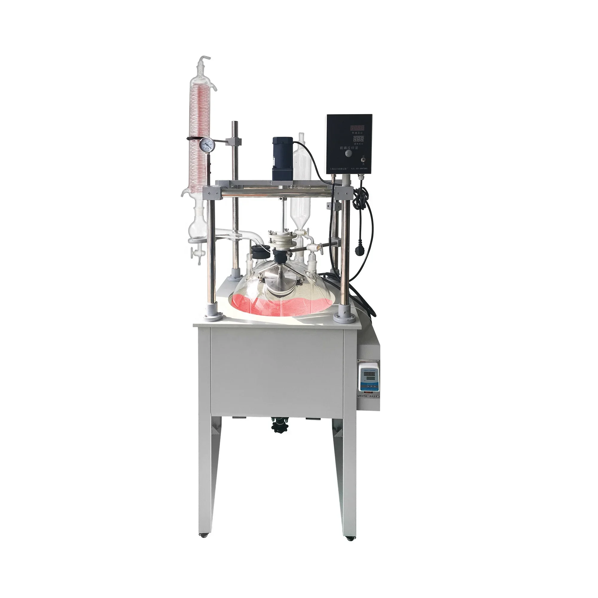 Lab Equipment 20L 10L 50L 100L Heating Mantle Single Layer Glass Reactor