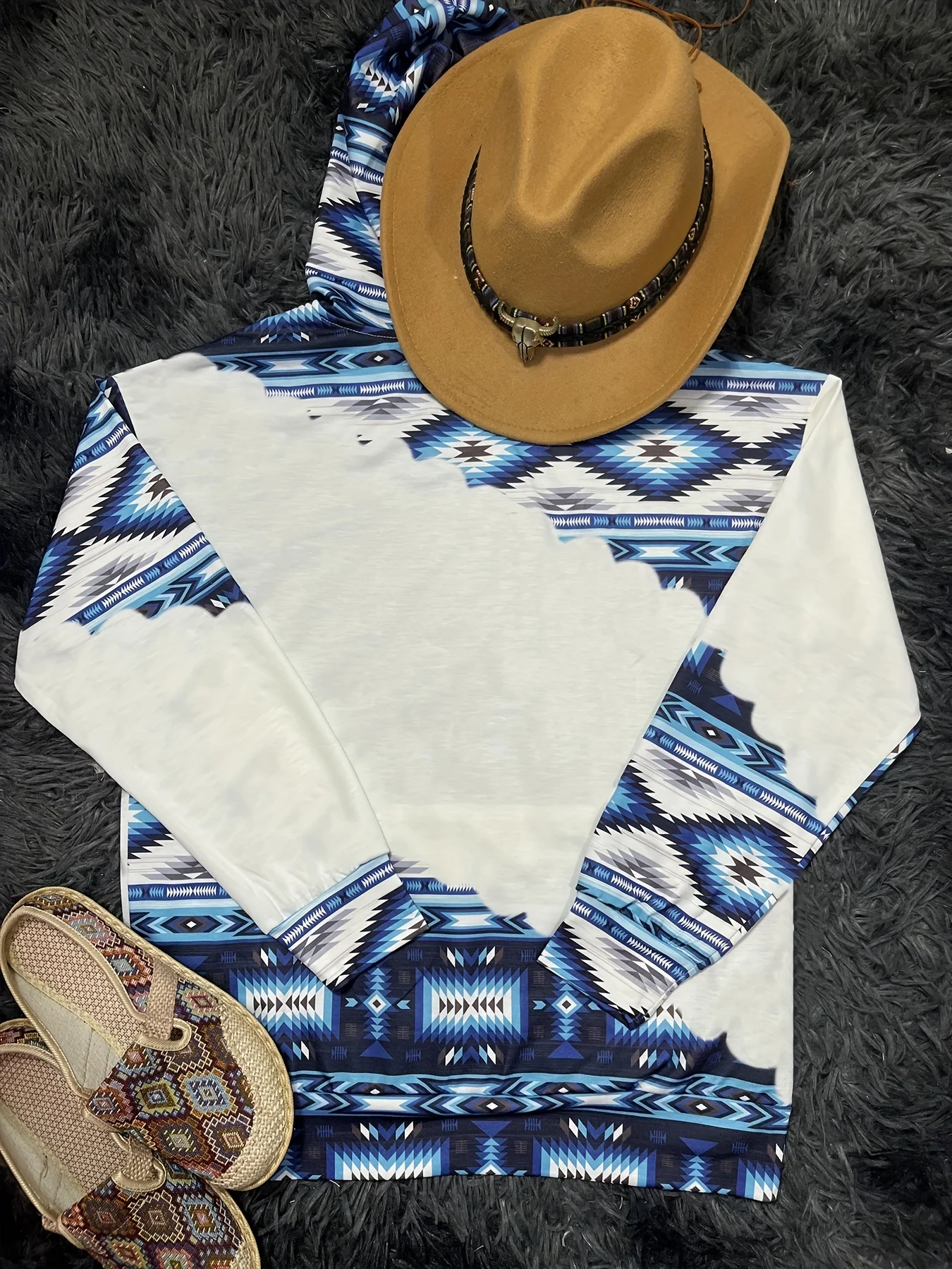 المرأة عارضة الأزياء جولة الرقبة السترة هوديي النمط العرقي الغربي الرجعية طباعة المرأة سترة هوديي