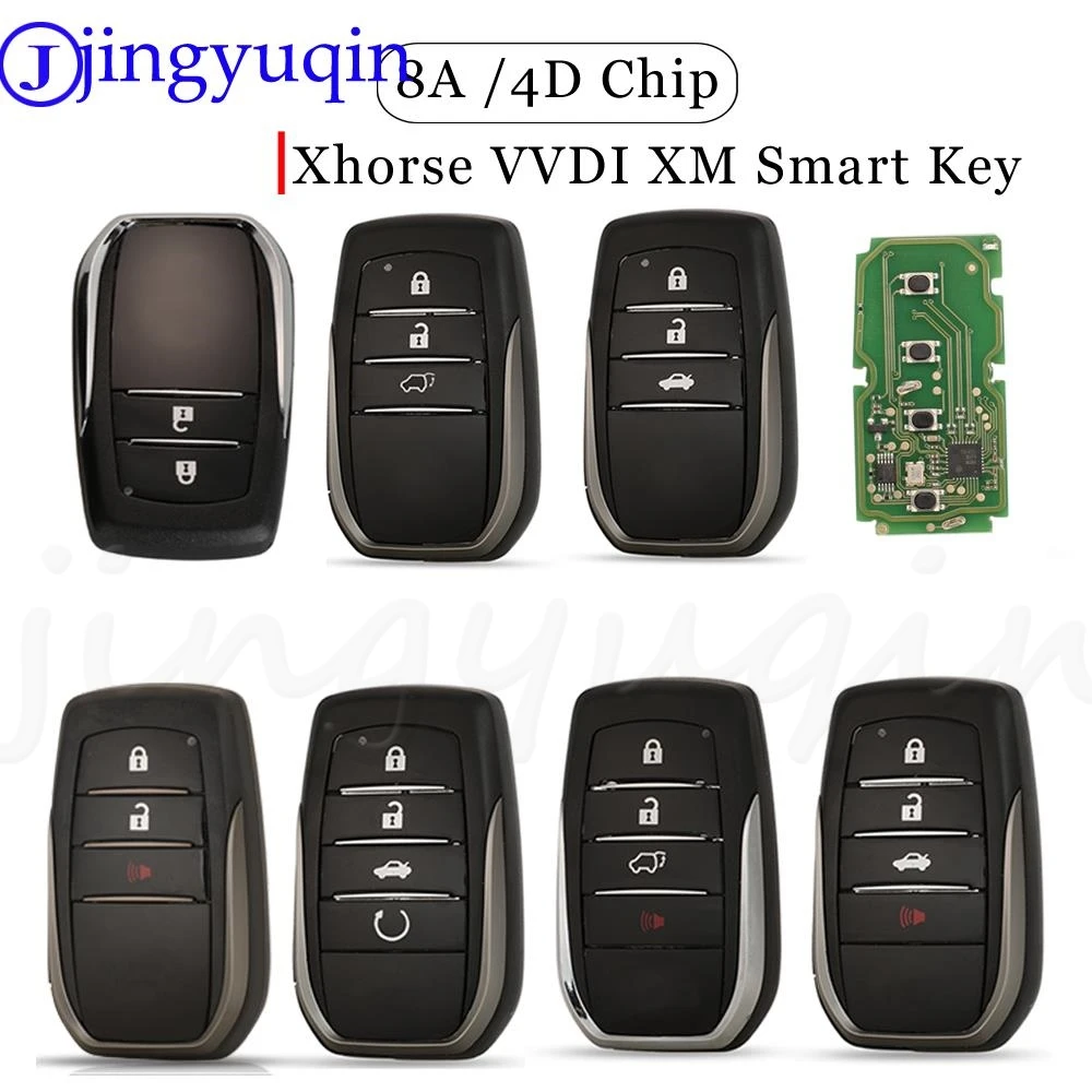 

jingyuqin VVDI XM Smart Key Universal Remote Key Shell + PCB For Toyota 8A /4D for KEY TOOL Plus Max VVDI2 VVDI Mini