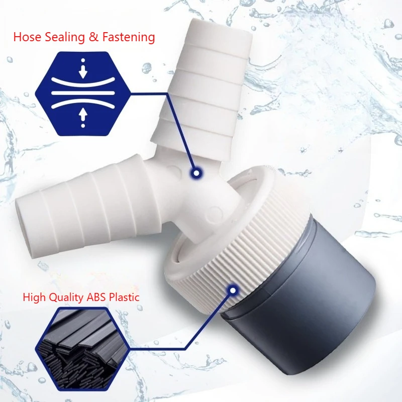 Dishwasher Washing Machine Drain Adapter Three-way Two-in-one Double Connection Y 1 1/4 Inch 40mm Drain Extension Hose Connector
