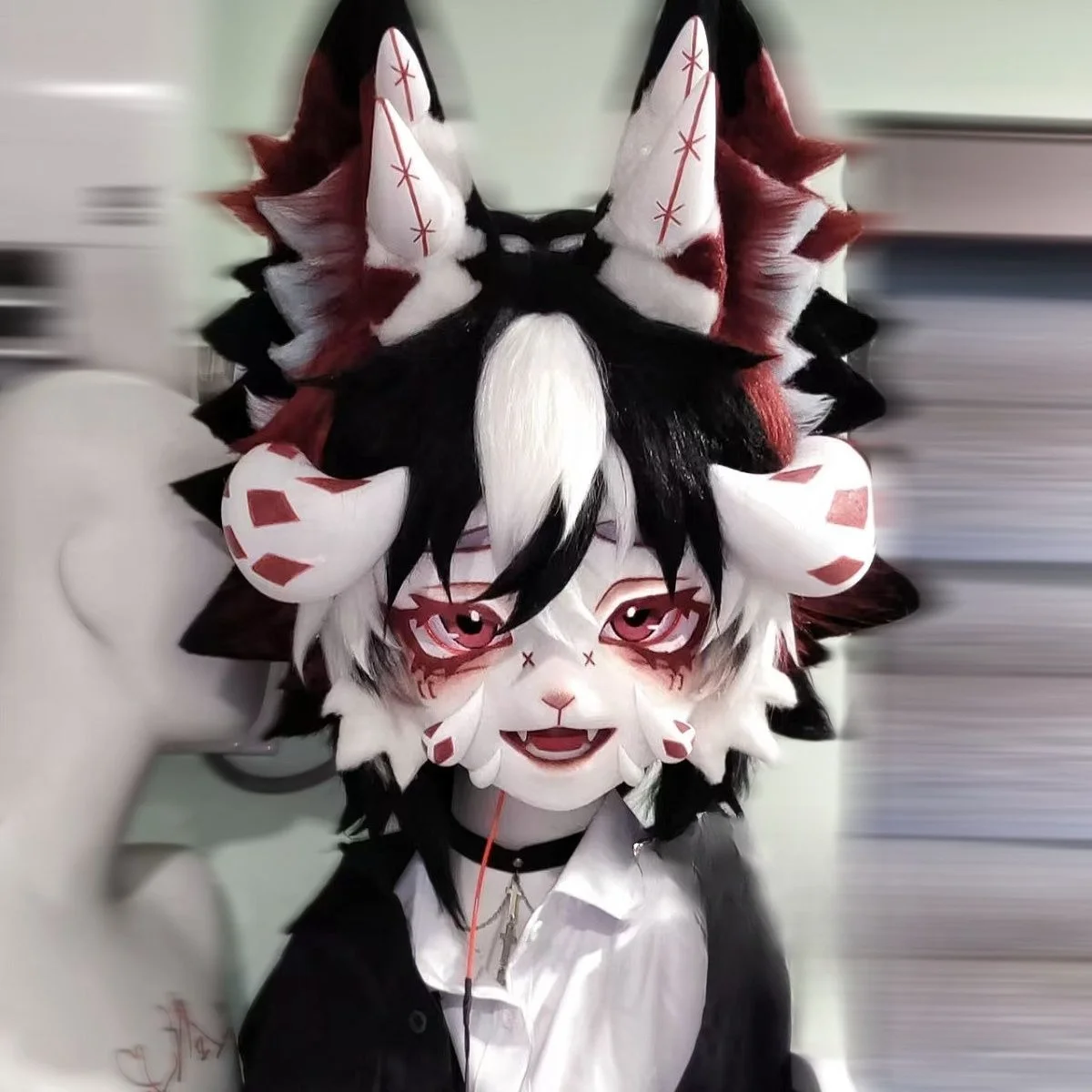 Fursuit Head Base Kigurumi Teenager Beast Skull Furry Head Shell Cute Furry DIY Accessories Cosplay Props