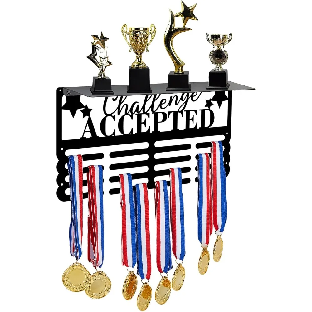 

Medal Shelf Hanger Trophy Shelf Sports Medal Holder Hanging Awards Shelf Medal Hooks Awards Display Decoration