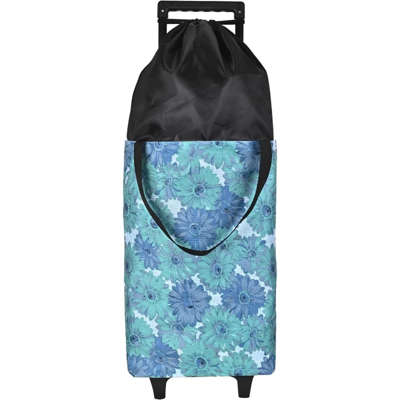 

Small Collapsible Shopping Cart,Shopping Cart with Wheels,Folding Portable Bag,Waterproof Rolling Bag,Trolley Tote Stair