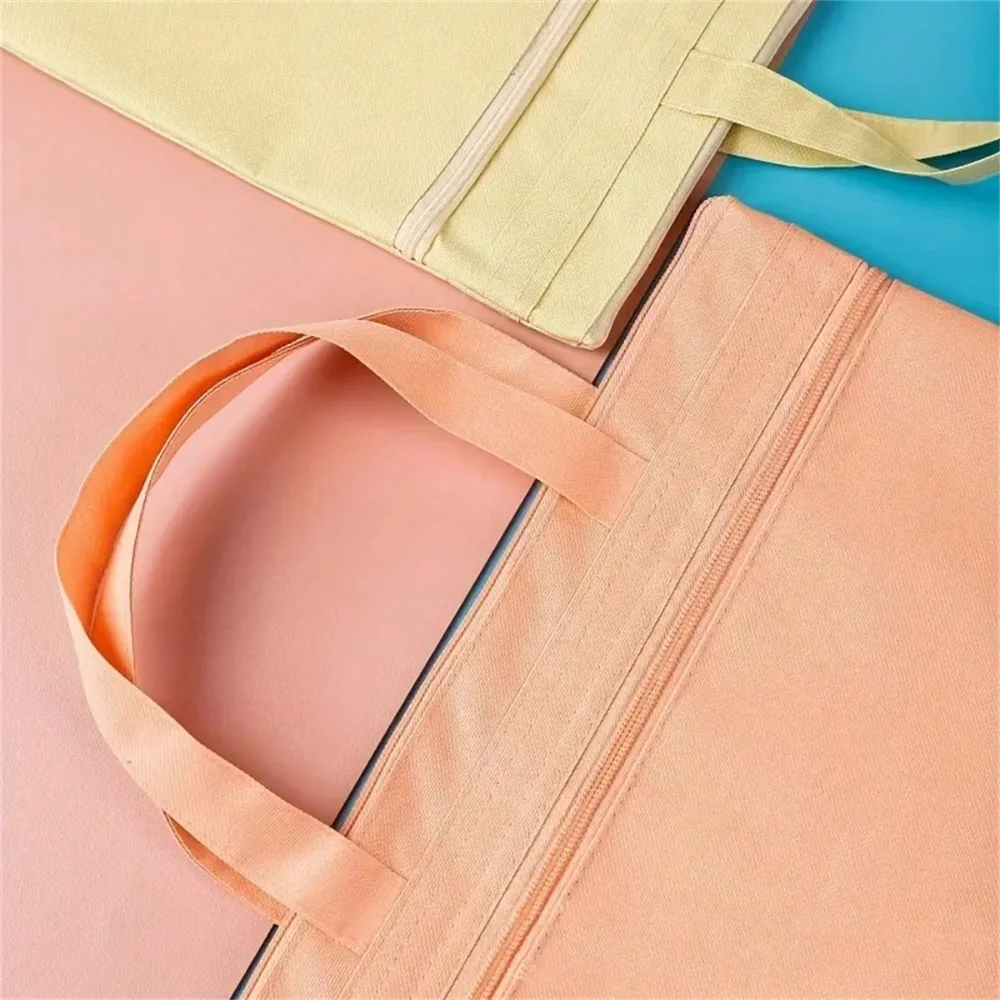 1pc Portable Double-Layer File Bag With Zipper Closure, Waterproof Storage Bag For Puzzle, A4 Foldable Document Storage Bag