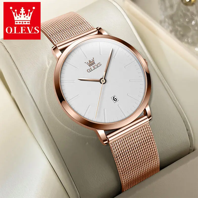 

OLEVS Original Stainless Steel Mesh Belt Waterproof Quartz Ladies Watch Best Selling Elegant Fashion Trend Watches for Women