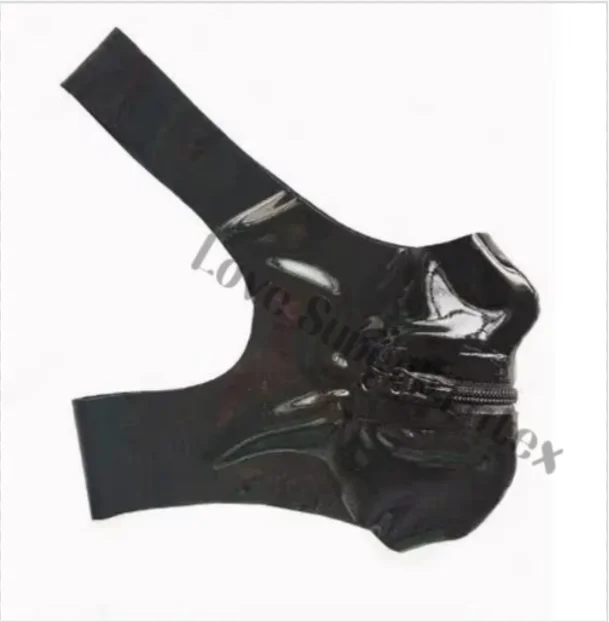 اليدوية مثير اللاتكس الرمز البريدي قناع تأثيري اللاتكس المطاط الفم تغطي قناع الفم البريدي حسب الطلب