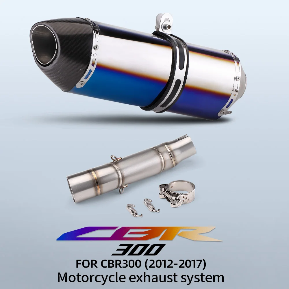 

Для CB300R CBR300CB300F CB250R CB300R300F выхлопная система мотоцикла модифицированный глушитель выхлопная труба калибра 51 мм (2012-2017)