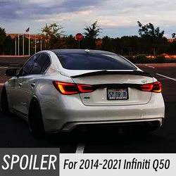 Rear Trunk Lid Boot Car Tuning Wings Spoiler For 2014 15 16 17 18 19 20 21 Infiniti Q50 PSM Style Exterior Tuning Accessories