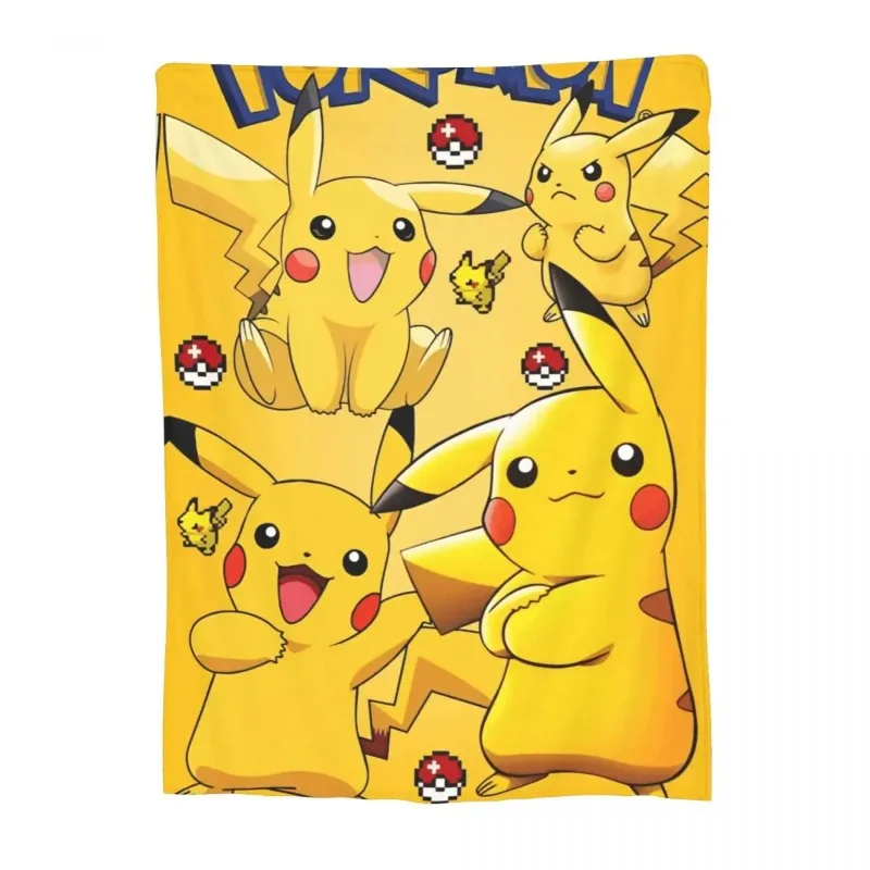 

Cartoon Kawaii Pikachus Series Cute Print Anime Blanket Funny Warm Throw Blankets for Bed Sofa Autumn/Winter Blanket