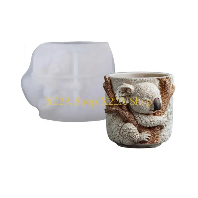 Unique Koala Pattern Silicone Mold for Resin Crafts Jewelry Holder Plant Pots Art