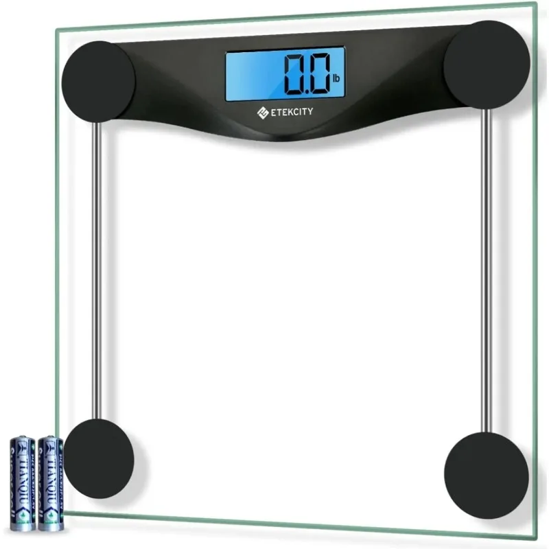 Etekcity Digital Body Weight Bathroom Scale, Large Blue LCD Backlight Display, High Precision Measurements