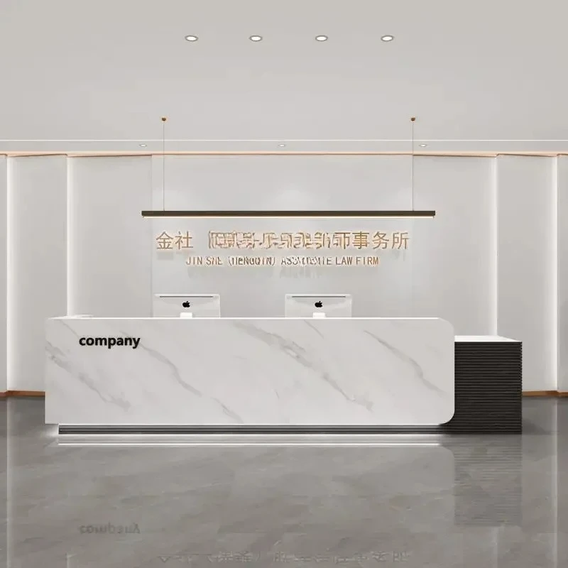 X-S Company front desk reception desk simple modern sales department hotel lobby bar custom paint checkout page counter