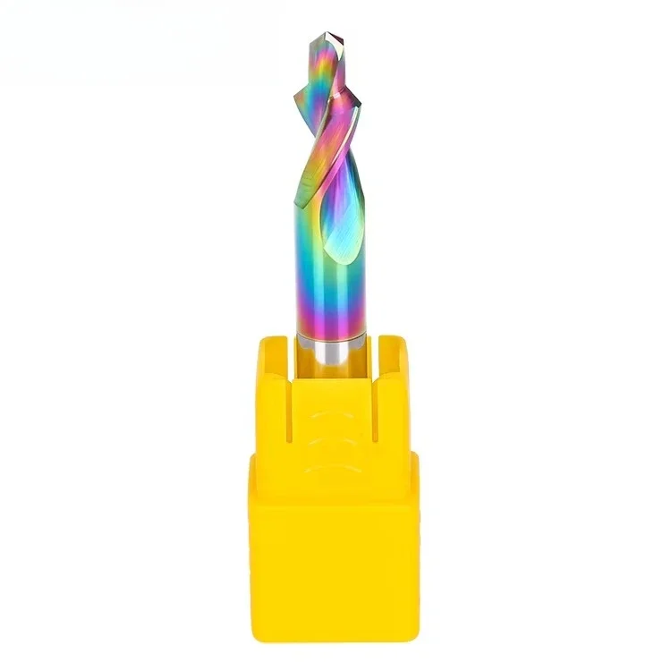 Color carbide 2-slot stepped chamfer drill bit Aluminum door and window drill bit chamfer countersunk step drill bit