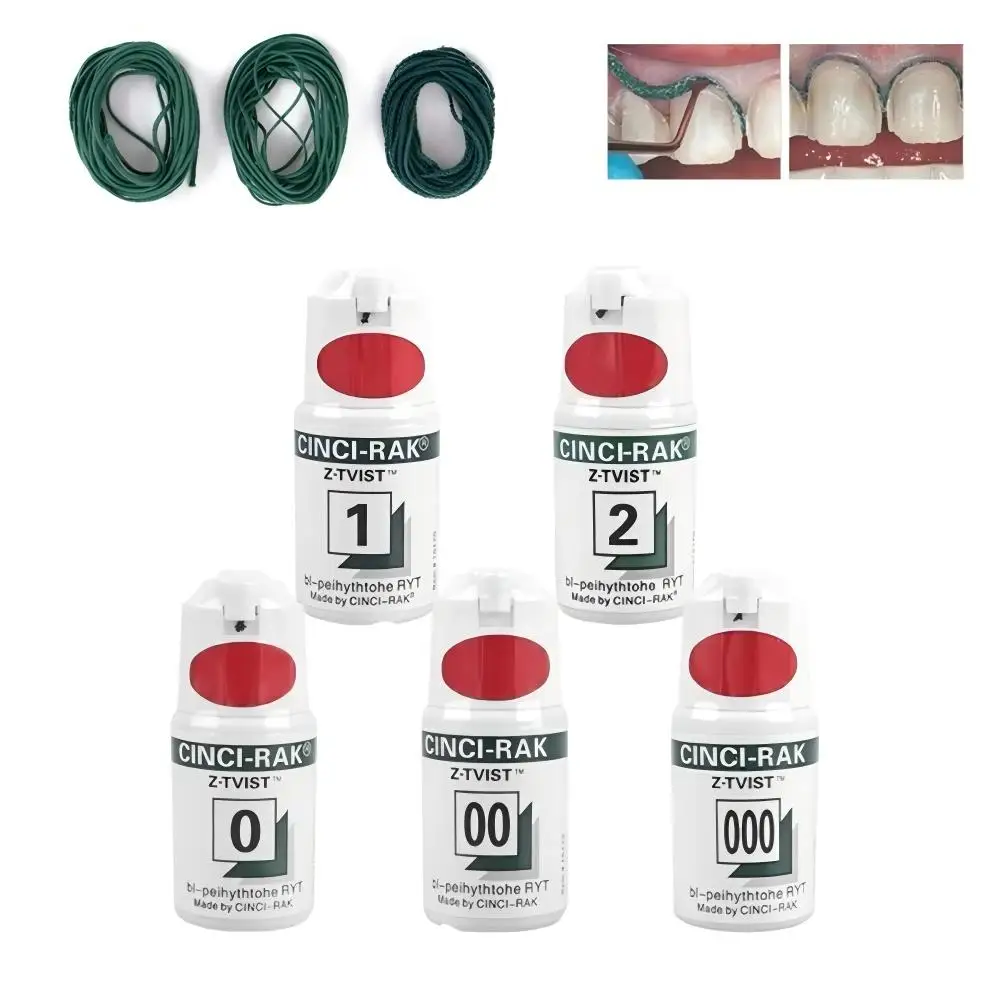 

Dental Thread Disposable Gingival Retraction Cord Knitted Cotton Gum Line Size 0/00/000/1/2 Dental Consumables Material