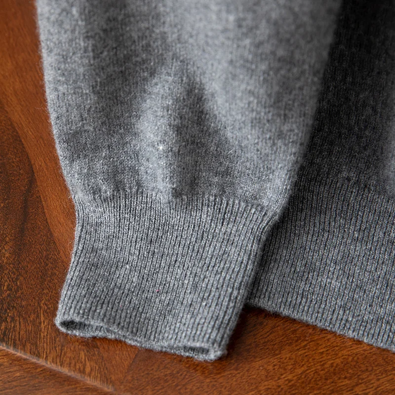 2024 new autumn and winter men's 100% pure cashmere sweater, round neck, fashionable, casual, pullover