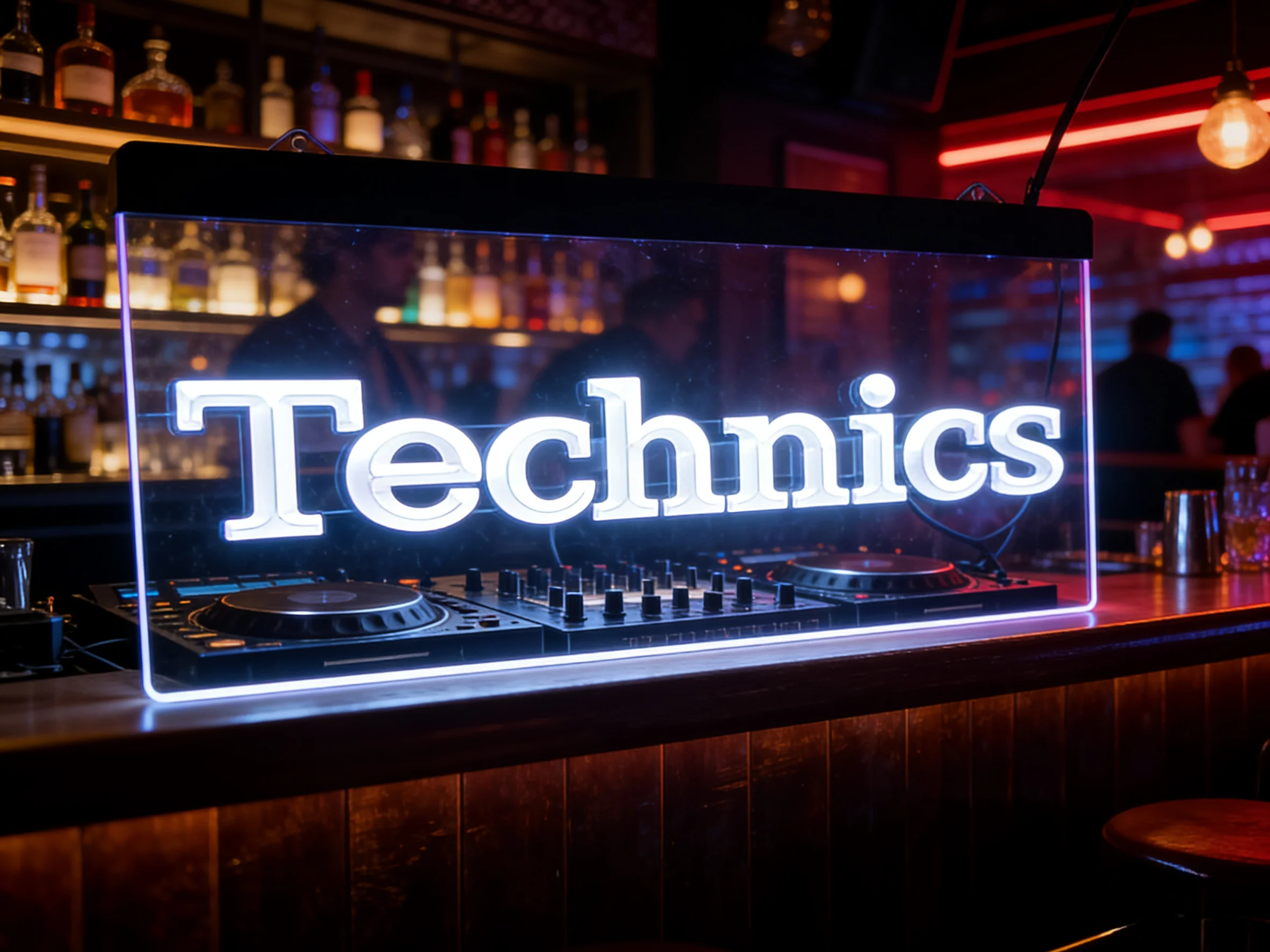 Technics LED Neon Sign 3D Carving Wall Art for Home,Room,Bedroom
