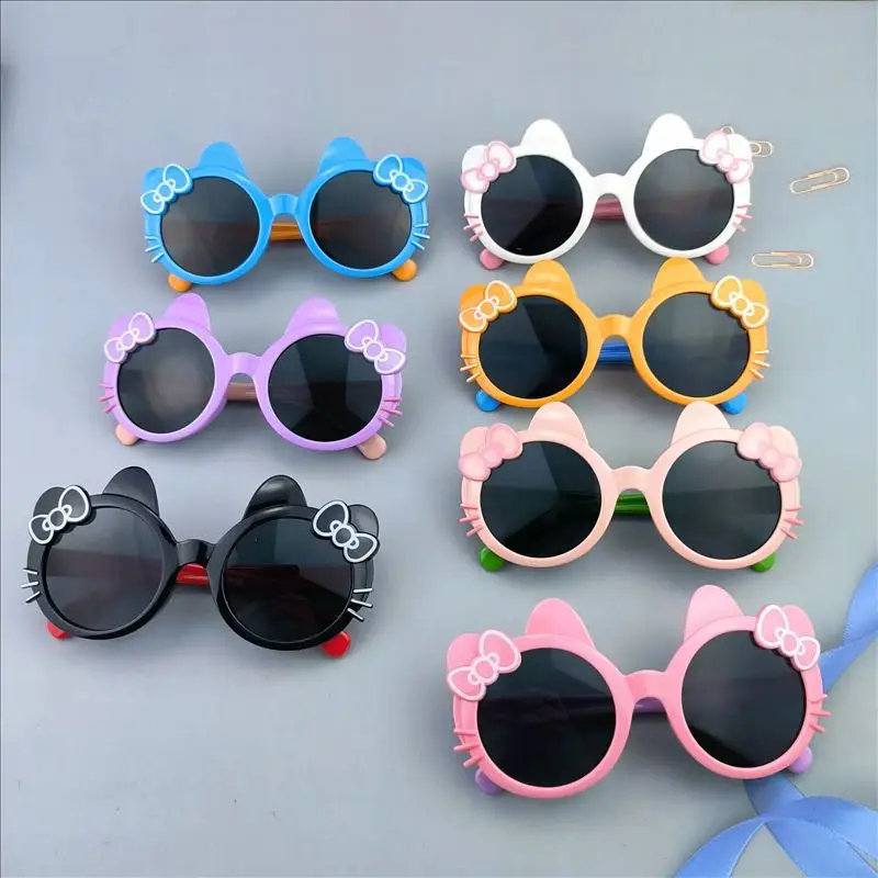 

Hello Kitty Fashion Photo Glasses Props Sunglasses Student Girls Cute Cartoon Sunglasses Sunshade Mirror