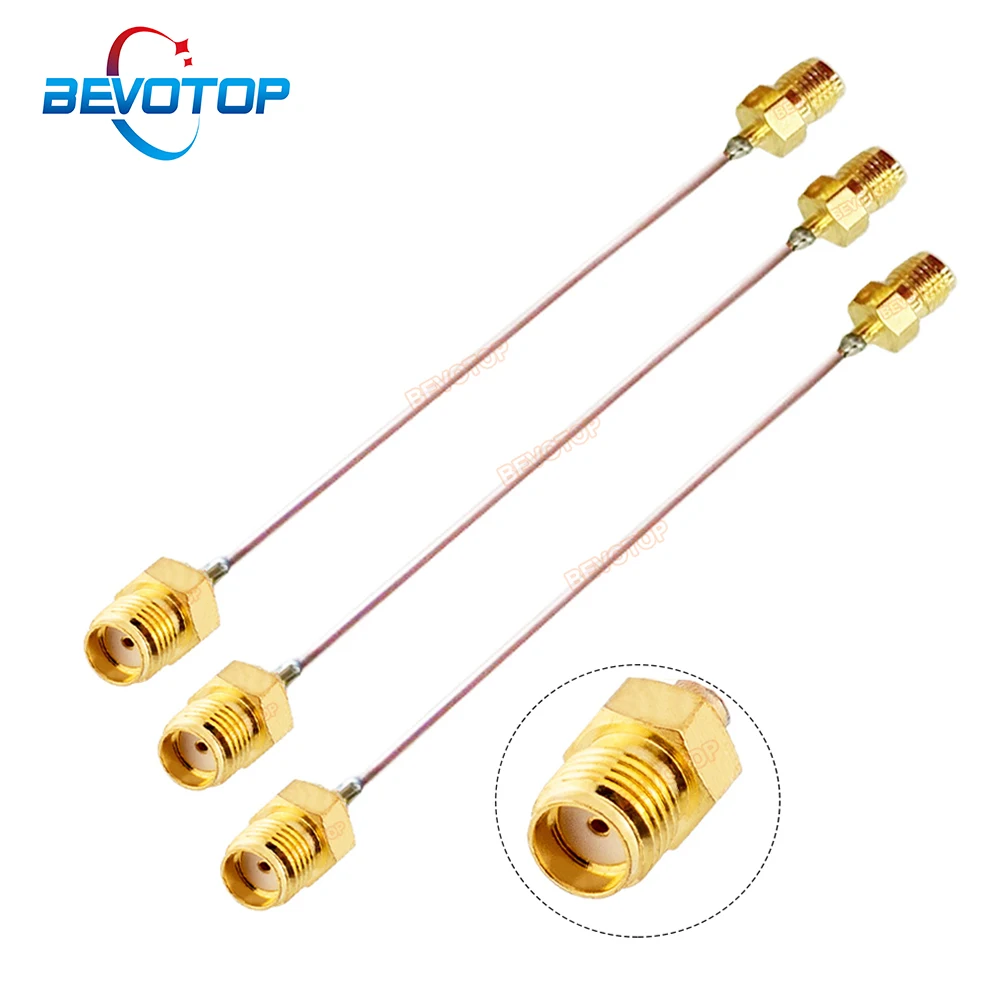 

10PCS/LOT RG047 SMA Female to Female Jack Semi-Rigid 047 Cable Diameter 0.047" 1.2MM Pigtail RF Coaxial Jumper 10CM BEVOTOPCable