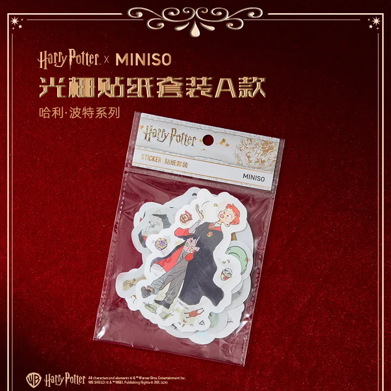 Miniso Genuine Harry Potter Series Raster Sticker Set Anime Kawaii Cartoon Diy Phone Case Cup Skateboard Laptop Decor Decal Toys