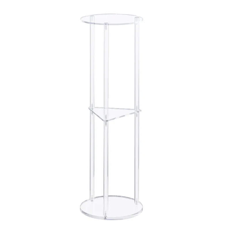 

three-layer beverage table, small round table transparent small space display, small drinking side table side table
