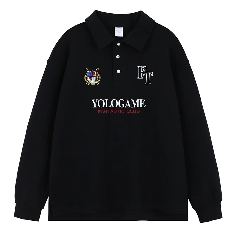 Polo shirt with lapel collar